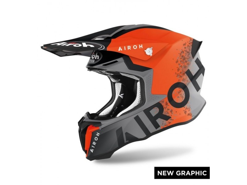 Casca Offroad Airoh Twist 2.0 Bit Orange Matt