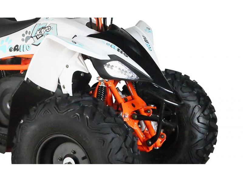 ATV electric KAYO eA110 – 2100W, 48V, 3 viteze, frâne hidraulice, suspensie dublă