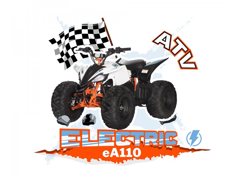ATV electric KAYO eA110 – 2100W, 48V, 3 viteze, frâne hidraulice, suspensie dublă