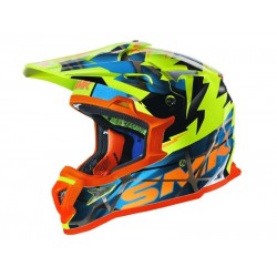 Casca offroad cross enduro SMK Allterra Fulmine albastru/portocaliu/galben - omologare noua ECE 22.06 Casca offroad cross enduro SMK Allterra Fulmine albastru/portocaliu/galben - omologare noua ECE 22.06