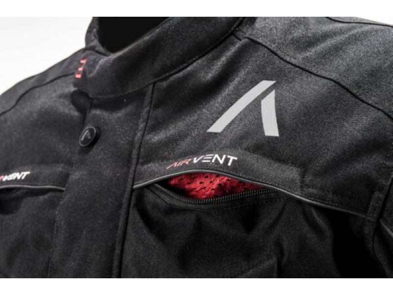 Jacheta moto barbati textil cu protectii Adrenaline Pyramid 2.0 negru/gri/fluor