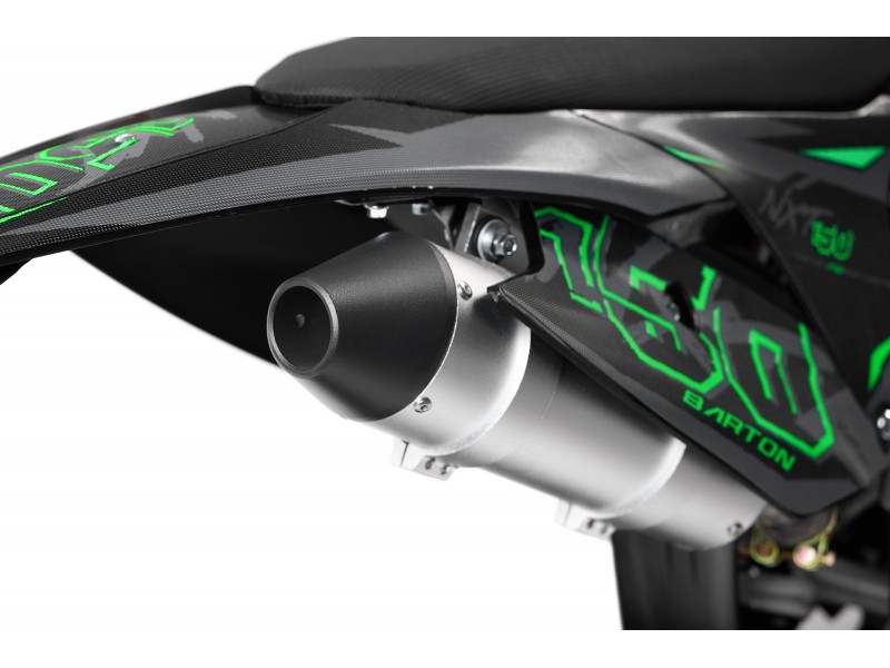 MOTOCICLETA CROSS ENDURO OFFROAD BARTON NXT150 CC 4T (ROTI 19" - 16") NEGRU/VERDE MODEL 2026
