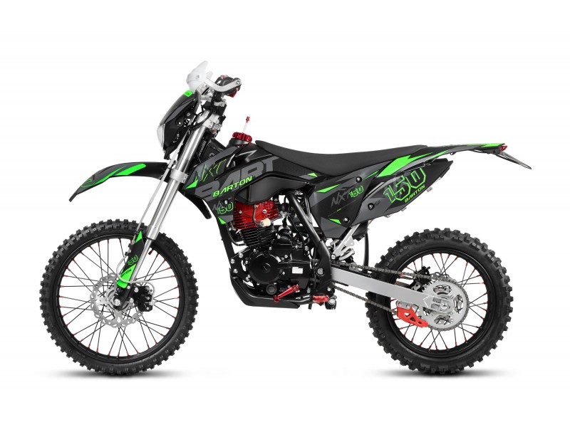 MOTOCICLETA CROSS ENDURO OFFROAD BARTON NXT150 CC 4T (ROTI 19" - 16") NEGRU/VERDE MODEL 2026