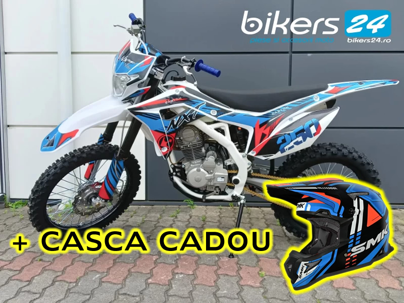 CROSS/ENDURO OFFROAD BARTON NXT250L CC 4T (ROTI 21" - 18") NEGRU/ALBASTRU/ROSU