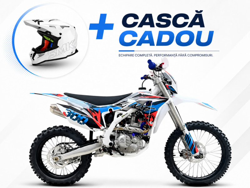 CROSS/ENDURO OFFROAD BARTON NXT300 CC 4T (ROTI 21" - 18") NEGRU/ALBASTRU/ROSU