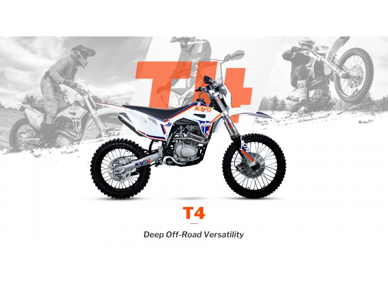 MOTOCICLETA CROSS ENDURO OFFROAD KAYO T4 250CC 4T (ROTI 21" - 18") 