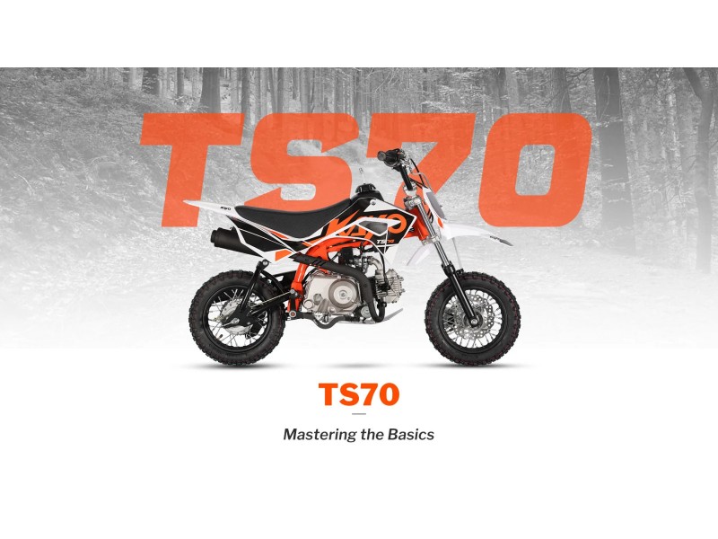 MOTOCICLETA CROSS ENDURO OFFROAD COPII KAYO PITBIKE TS70 CC (ROTI 10") 