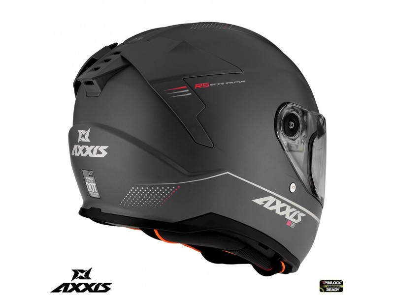 Casca integrala Axxis Hawk SV A2 titanium mat (ochelari soare integrati) - varianta cu spoiler spate scurt