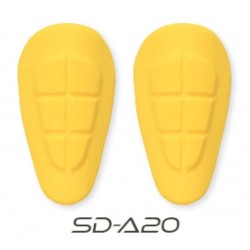 Set protectii sold Seventy model SD-A20 - culoare: galben - (set 2 bucati) - compatibile cu blugii moto Seventy