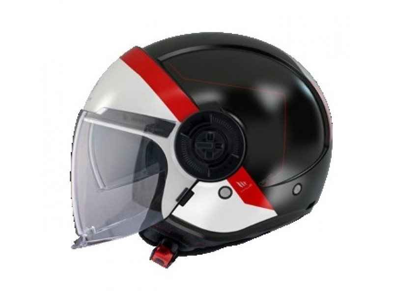 Casca MT Viale SV 68 Unit A5 rosu mat lucios (ochelari soare integrati) (open face)