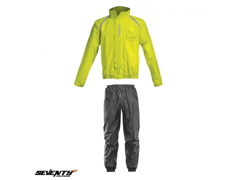 Costum moto ploaie (geaca+pantaloni) Seventy model SD-S1 culoare: galben/negru (montare peste echipament) Costum moto ploaie (geaca+pantaloni) Seventy model SD-S1 culoare: galben/negru (montare peste echipament)