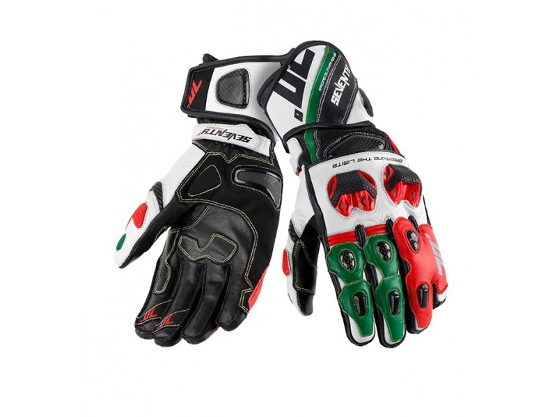 Manusi barbati racing vara Seventy model SD-R12 negru/rosu/verde