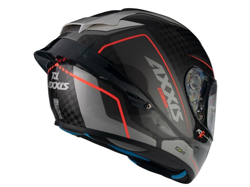 Casca integrala Axxis model Cobra Rage A2 gri lucios carbon - 100% carbon