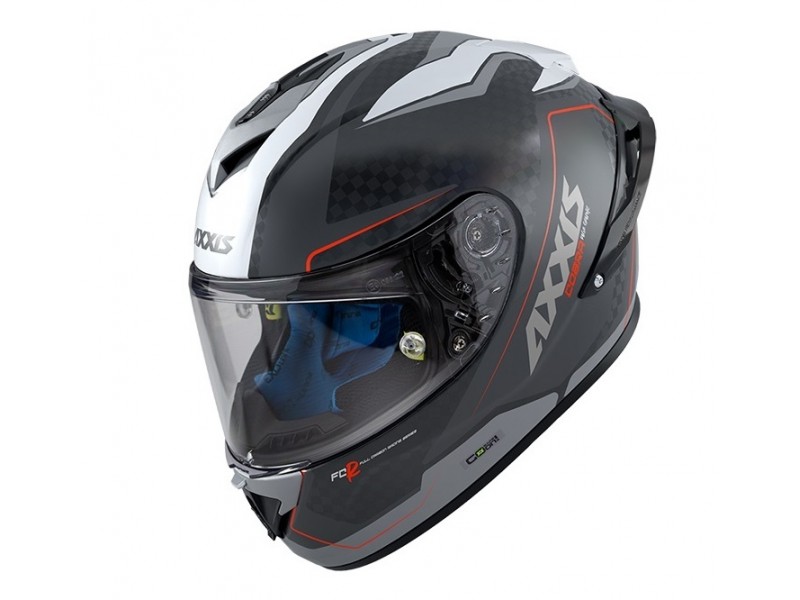 Casca integrala Axxis model Cobra Rage A2 gri lucios carbon - 100% carbon