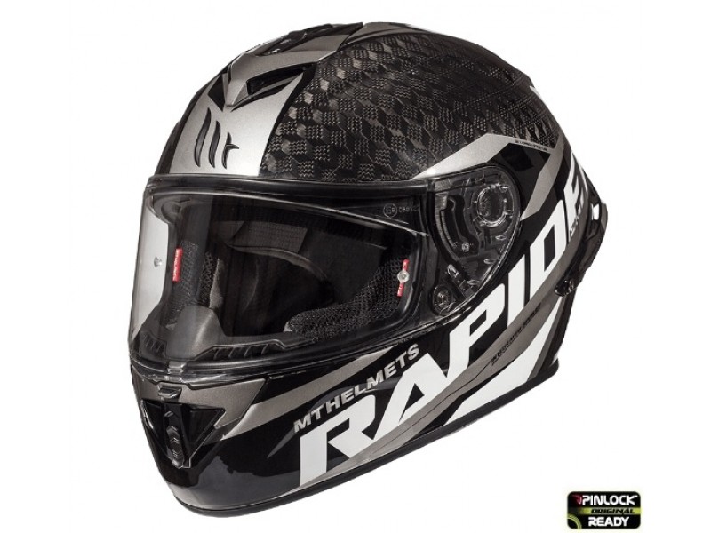 Casca integrala motociclete MT Rapide Pro Carbon C2 gri lucios - 100% carbon Casca integrala motociclete MT Rapide Pro Carbon C2 gri lucios - 100% carbon