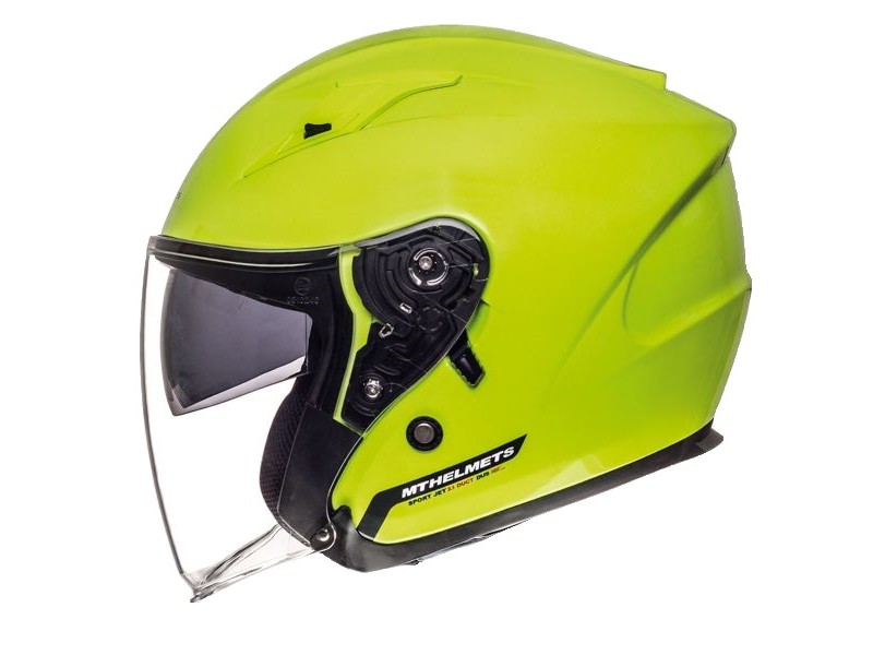 Casca open face motociclete MT Avenue SV galben fluor lucios (ochelari soare integrati)