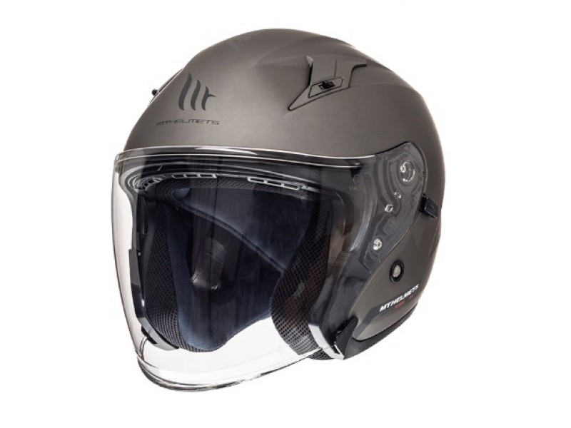 Casca open face motociclete MT Avenue SV titanium mat (ochelari soare integrati) Casca open face motociclete MT Avenue SV titanium mat (ochelari soare integrati)