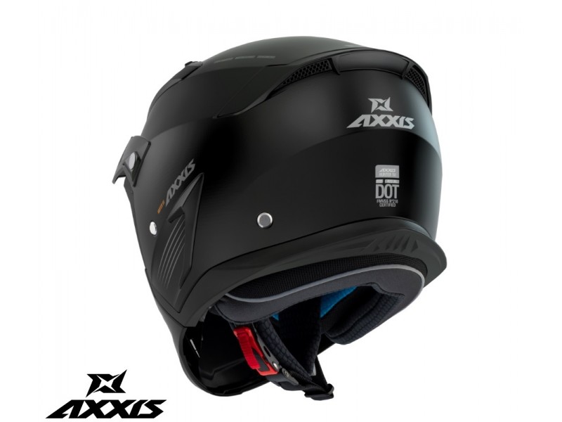Casca Axxis model Hunter SV solid A1 negru mat (ochelari soare integrati) - masca (protectie) barbie si cozoroc detasabile Casca Axxis model Hunter SV solid A1 negru mat (ochelari soare integrati) - masca (protectie) barbie si cozoroc detasabile