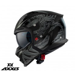 Casca Axxis model Hunter SV ONI B2 gri mat mat (ochelari soare integrati) - masca (protectie) barbie si cozoroc detasabile Casca Axxis model Hunter SV ONI B2 gri mat mat (ochelari soare integrati) - masca (protectie) barbie si cozoroc detasabile