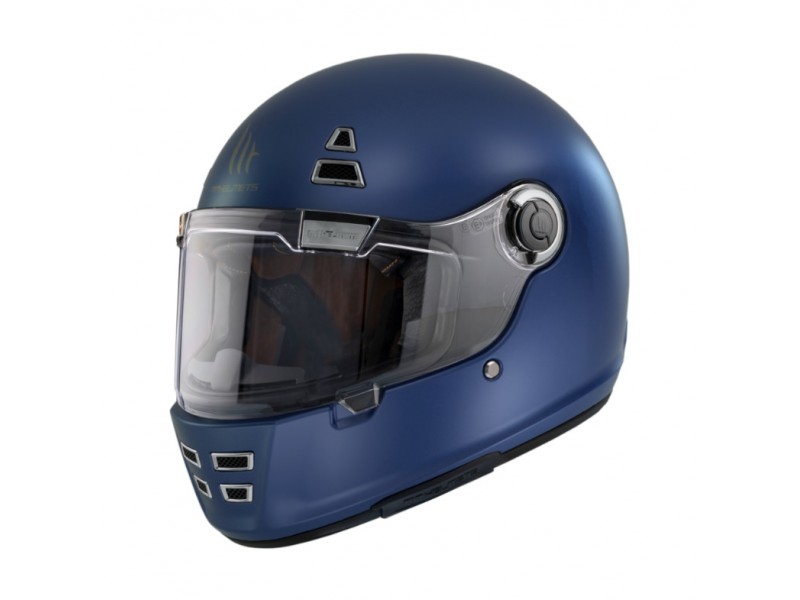 Casca integrala MT Jarama A7 albastru mat - model Retro