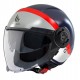 Casca MT Viale SV 68 Unit D7 albastru mat (ochelari soare integrati) (open face)