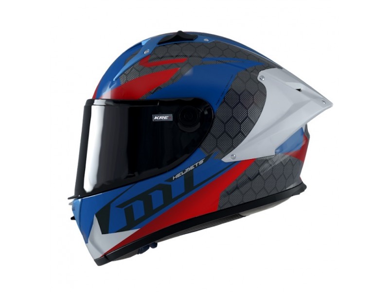 Casca integrala MT KRE+ Carbon Projectile D7 albastru lucios - 100% carbon