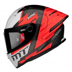 Casca integrala MT KRE+ Carbon Brush A5 rosu lucios - 100% carbon