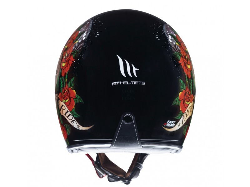 Casca open face motociclete MT Le Mans 2 SV Skull & Rose A1 negru/rosu lucios (ochelari soare integrati) Casca open face motociclete MT Le Mans 2 SV Skull & Rose A1 negru/rosu lucios (ochelari soare integrati)