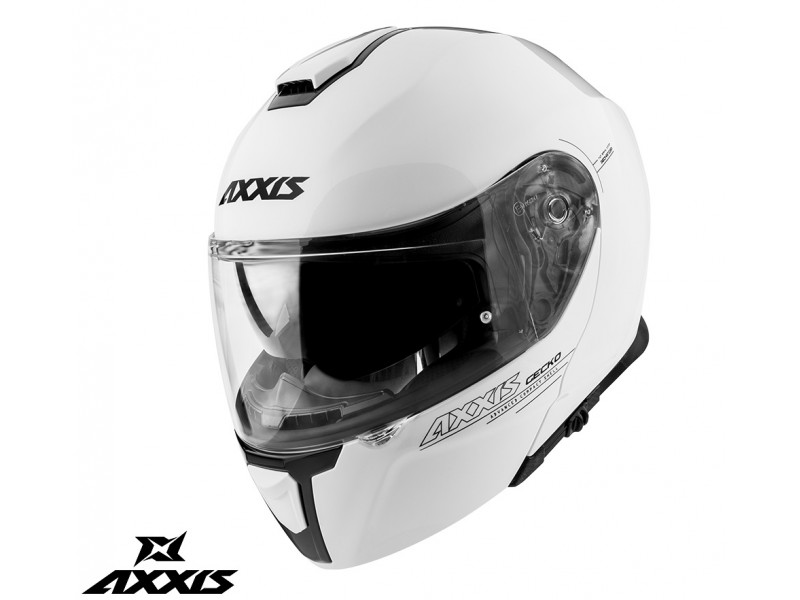 Casca modulabila Axxis model Gecko SV A0 alb lucios (ochelari soare integrati) Casca modulabila Axxis model Gecko SV A0 alb lucios (ochelari soare integrati)