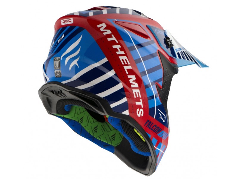 Casca off road MT Falcon Energy B5 rosu lucios Casca off road MT Falcon Energy B5 rosu lucios