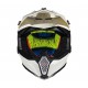 Casca off road MT Falcon solid A0 alb lucios