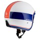 Casca open face MT Le Mans 2 SV Tant D15 alb/rosu/albastru lucios (ochelari soare integrati)