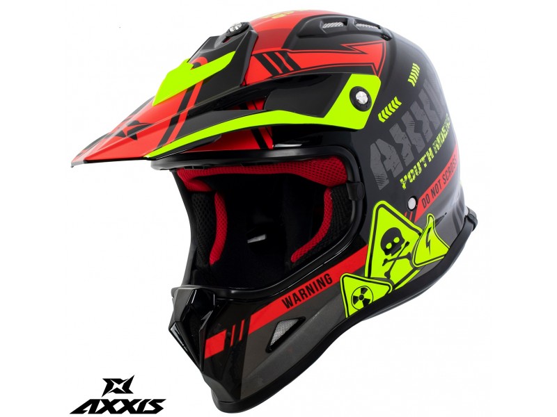 Casca off road Axxis model MX-Kids Wolverine B5 rosu lucios - de copii Casca off road Axxis model MX-Kids Wolverine B5 rosu lucios - de copii