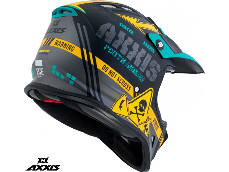 Casca off road Axxis model MX-Kids Wolverine B3 galben mat - de copii