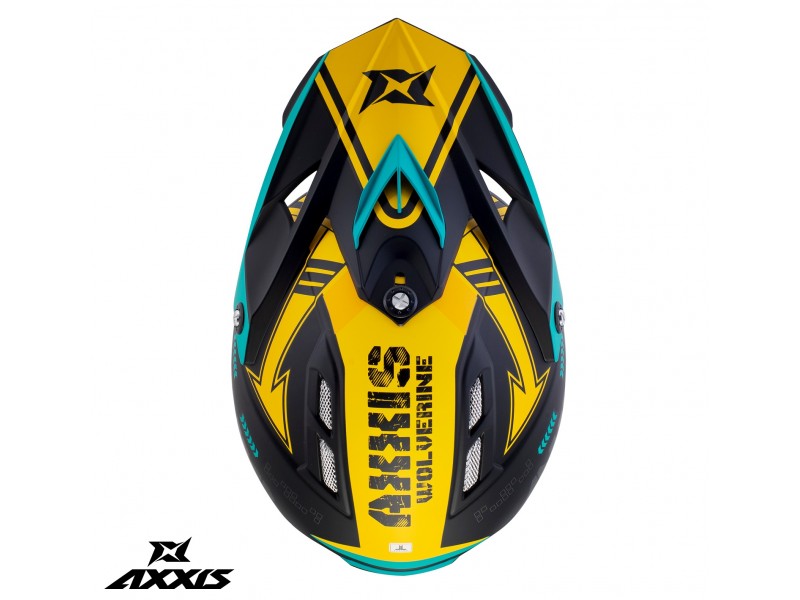 Casca off road Axxis model MX-Kids Wolverine B3 galben mat - de copii