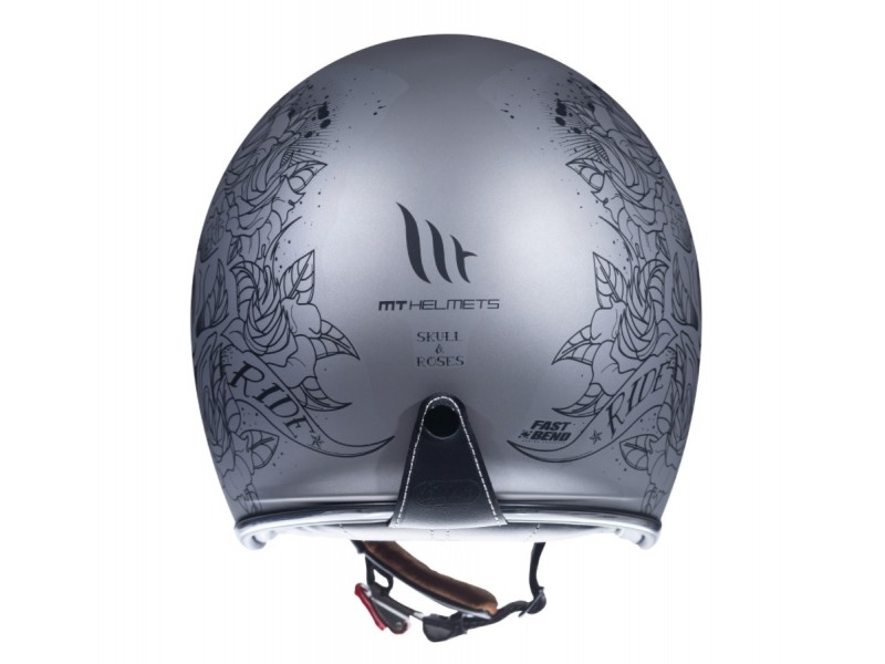 Casca open face motociclete MT Le Mans 2 SV Skull & Rose A2 negru/gri mat (ochelari soare integrati)