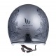 Casca open face motociclete MT Le Mans 2 SV Skull & Rose A2 negru/gri mat (ochelari soare integrati)