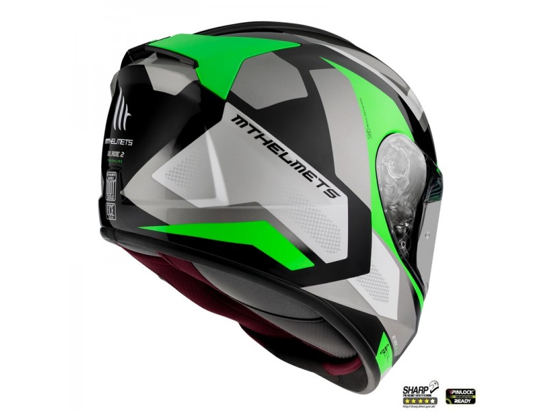 Casca integrala MT Blade 2 SV Finishline D6 verde fluor lucios (ochelari soare integrati) Casca integrala MT Blade 2 SV Finishline D6 verde fluor lucios (ochelari soare integrati)