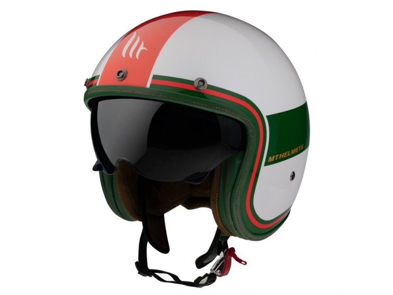 Casca open face MT Le Mans 2 SV Tant D5 alb/rosu/verde lucios (ochelari soare integrati) Casca open face MT Le Mans 2 SV Tant D5 alb/rosu/verde lucios (ochelari soare integrati)