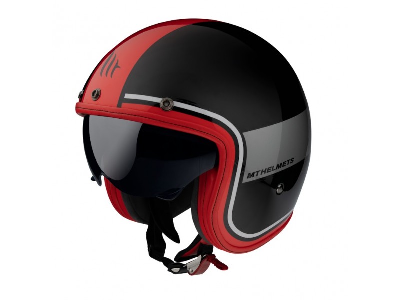 Casca open face MT Le Mans 2 SV Tant A5 negru/rosu lucios (ochelari soare integrati) Casca open face MT Le Mans 2 SV Tant A5 negru/rosu lucios (ochelari soare integrati)