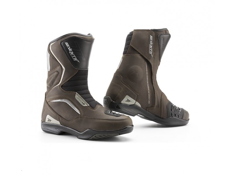 Ghete (cizme) moto Touring Unisex Seventy model SD-BT3 (varianta scurta a ghetelor SD-BT2) culoare: maro