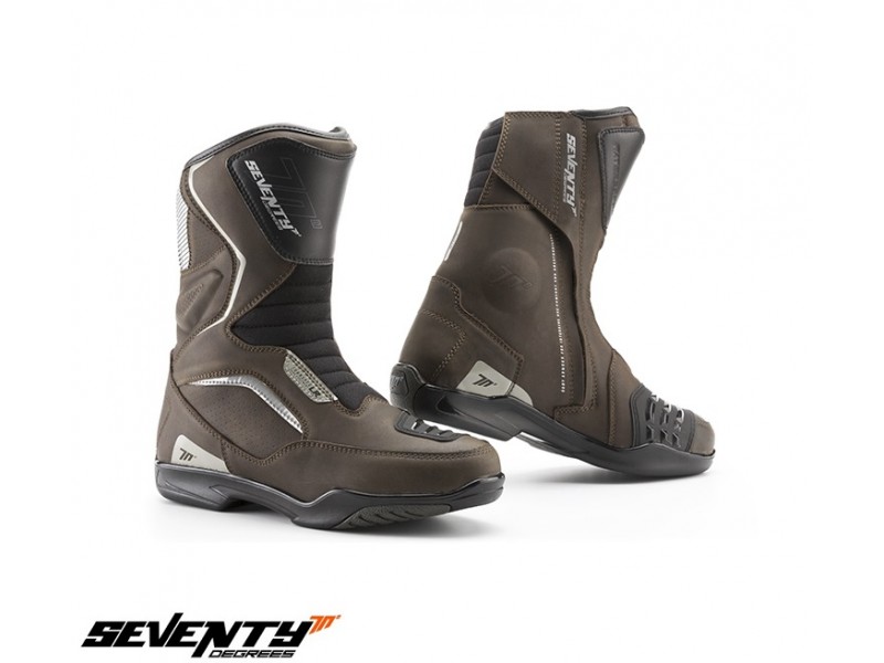 Ghete (cizme) moto Touring Unisex Seventy model SD-BT3 (varianta scurta a ghetelor SD-BT2) culoare: maro