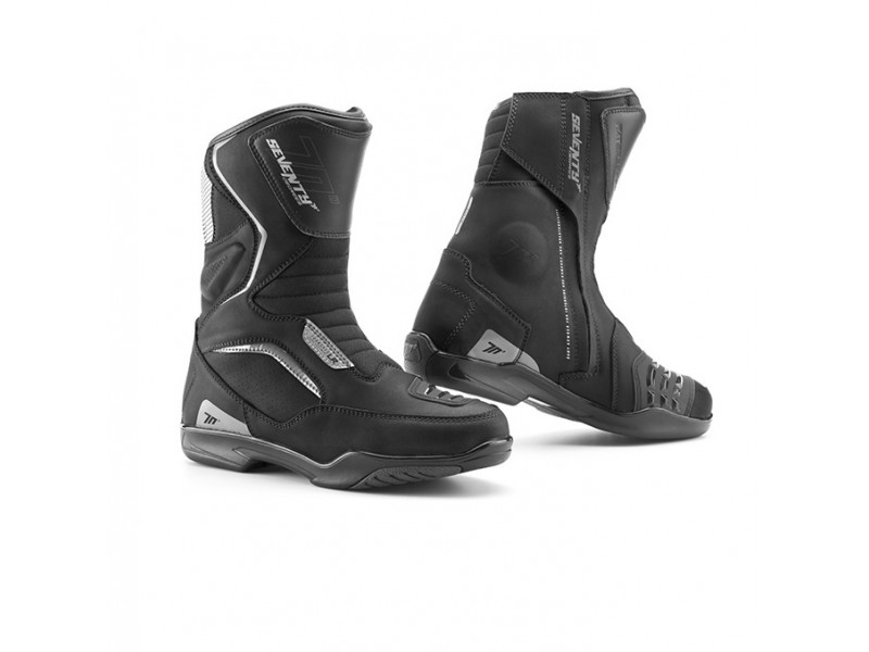 Ghete (cizme) moto Touring Unisex Seventy model SD-BT3 (varianta scurta a ghetelor SD-BT2) culoare: negru