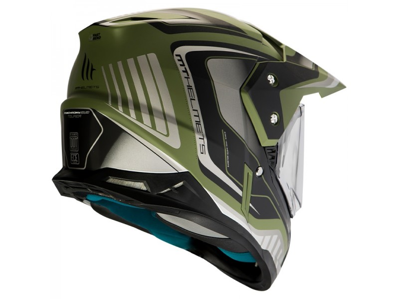 Casca off road MT Synchrony Duo Sport Tourer negru/verde military mat cu viziera (ochelari soare integrati) Casca off road MT Synchrony Duo Sport Tourer negru/verde military mat cu viziera (ochelari soare integrati)