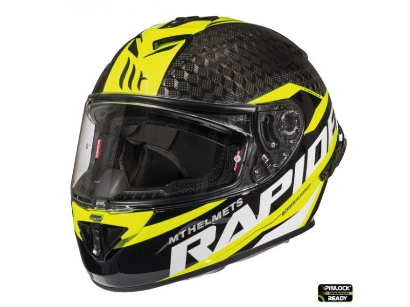 Casca integrala MT Rapide Pro Carbon Kids C3 galben lucios - 100% carbon Casca integrala MT Rapide Pro Carbon Kids C3 galben lucios - 100% carbon