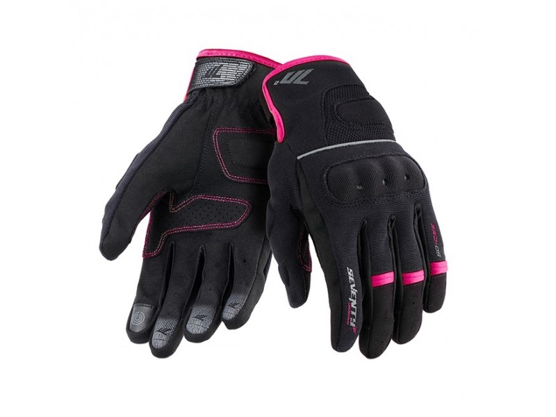 Manusi femei Urban vara Seventy model SD-C56 negru/roz - degete tactile