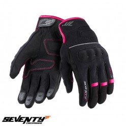 Manusi femei Urban vara Seventy model SD-C56 negru/roz - degete tactile Manusi femei Urban vara Seventy model SD-C56 negru/roz - degete tactile