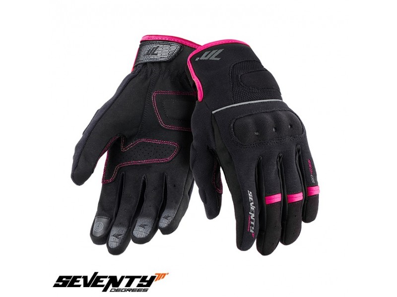 Manusi femei Urban vara Seventy model SD-C56 negru/roz - degete tactile Manusi femei Urban vara Seventy model SD-C56 negru/roz - degete tactile