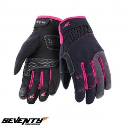 Manusi femei Urban vara Seventy model SD-C50 negru/roz - degete tactile Manusi femei Urban vara Seventy model SD-C50 negru/roz - degete tactile