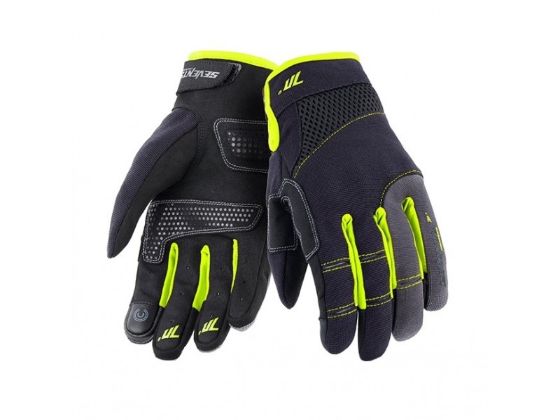 Manusi femei Urban vara Seventy model SD-C50 negru/galben - degete tactile